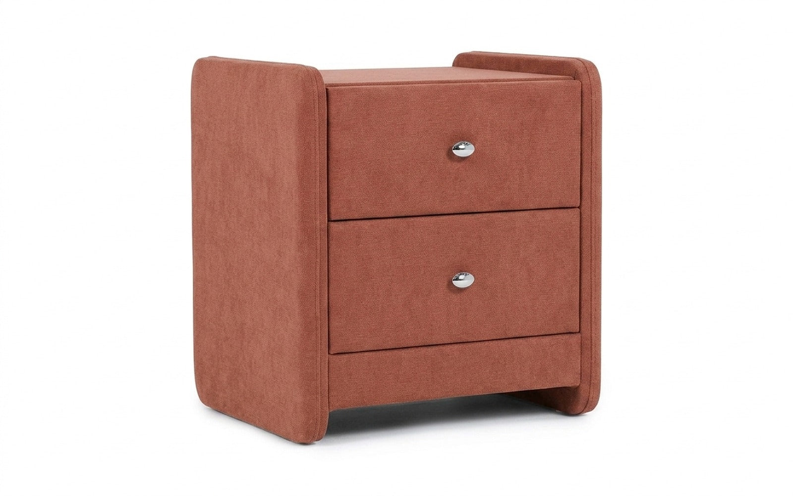 Classic 2 nightstand in Casanova Marsala fabric, product photo on white background