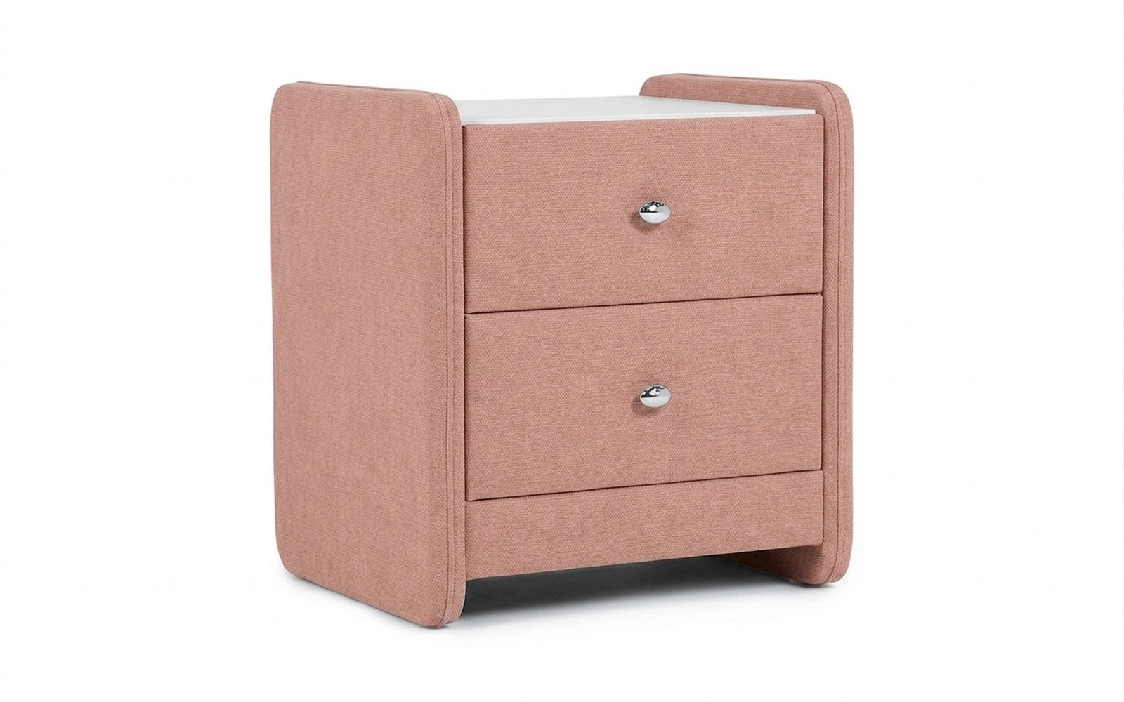 Classic 2 nightstand in Casanova Pudra fabric, product photo on white background