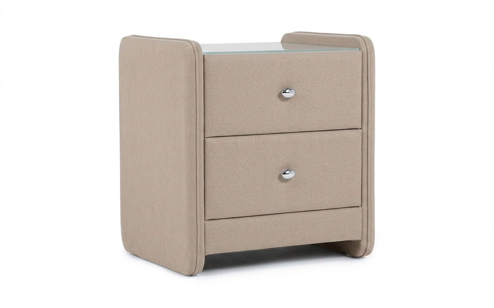 Classic 2 nightstand in Dumont 02 fabric, product photo on white background