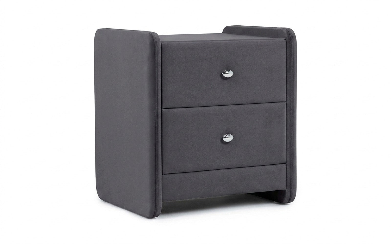 Classic 2 nightstand in Galaktika Blue fabric, product photo on white background