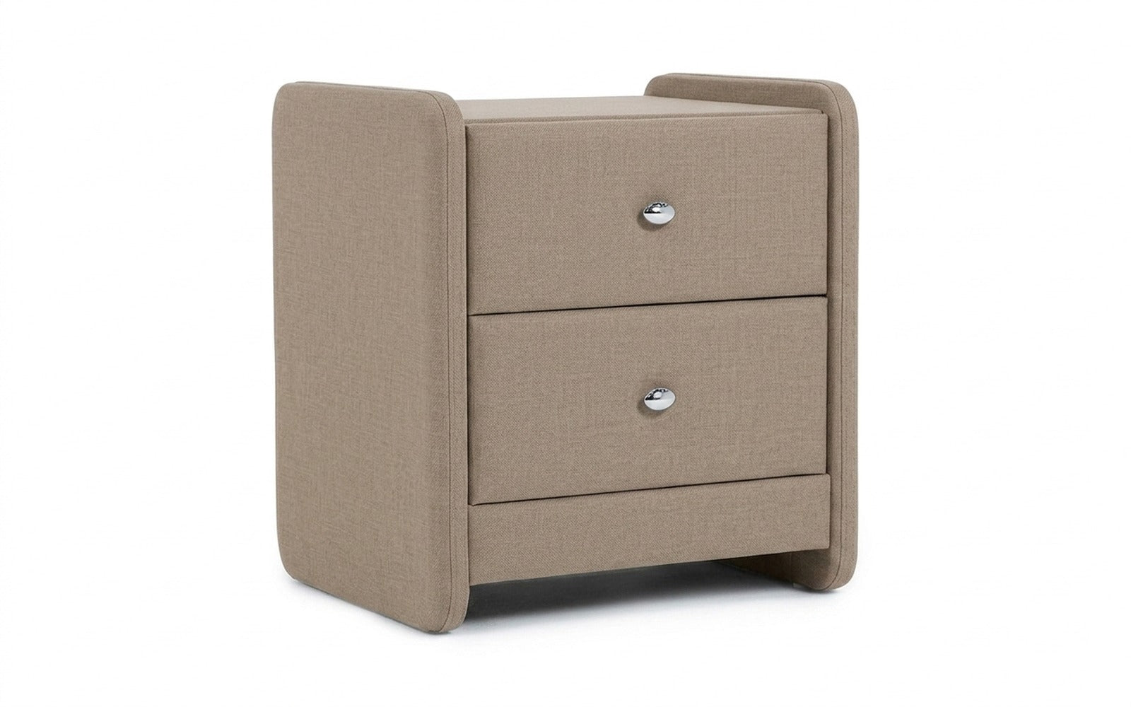 Classic 2 nightstand in Lidot Beige fabric, product photo on white background