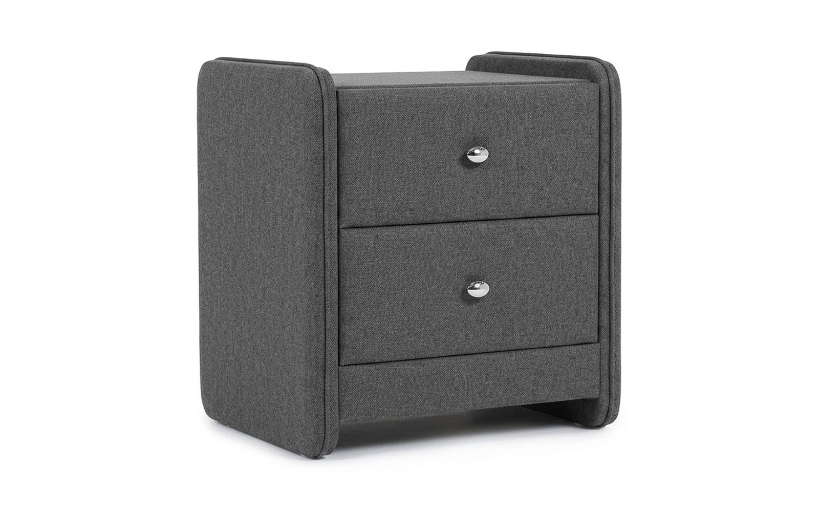 Classic 2 nightstand in Prime Dark fabric, product photo on white background