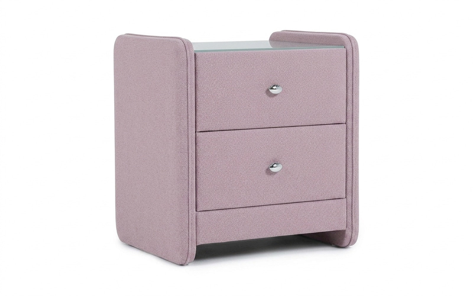 Classic 2 nightstand in Royal I Lavanda fabric, product photo on white background