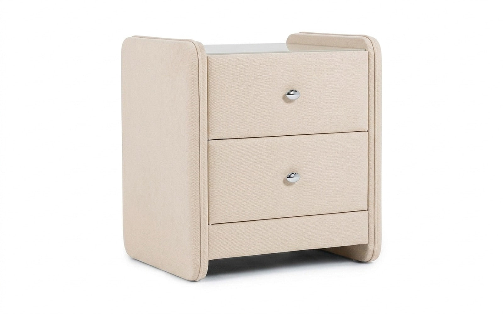 Classic 2 nightstand in Royal I Plombir fabric, product photo on white background