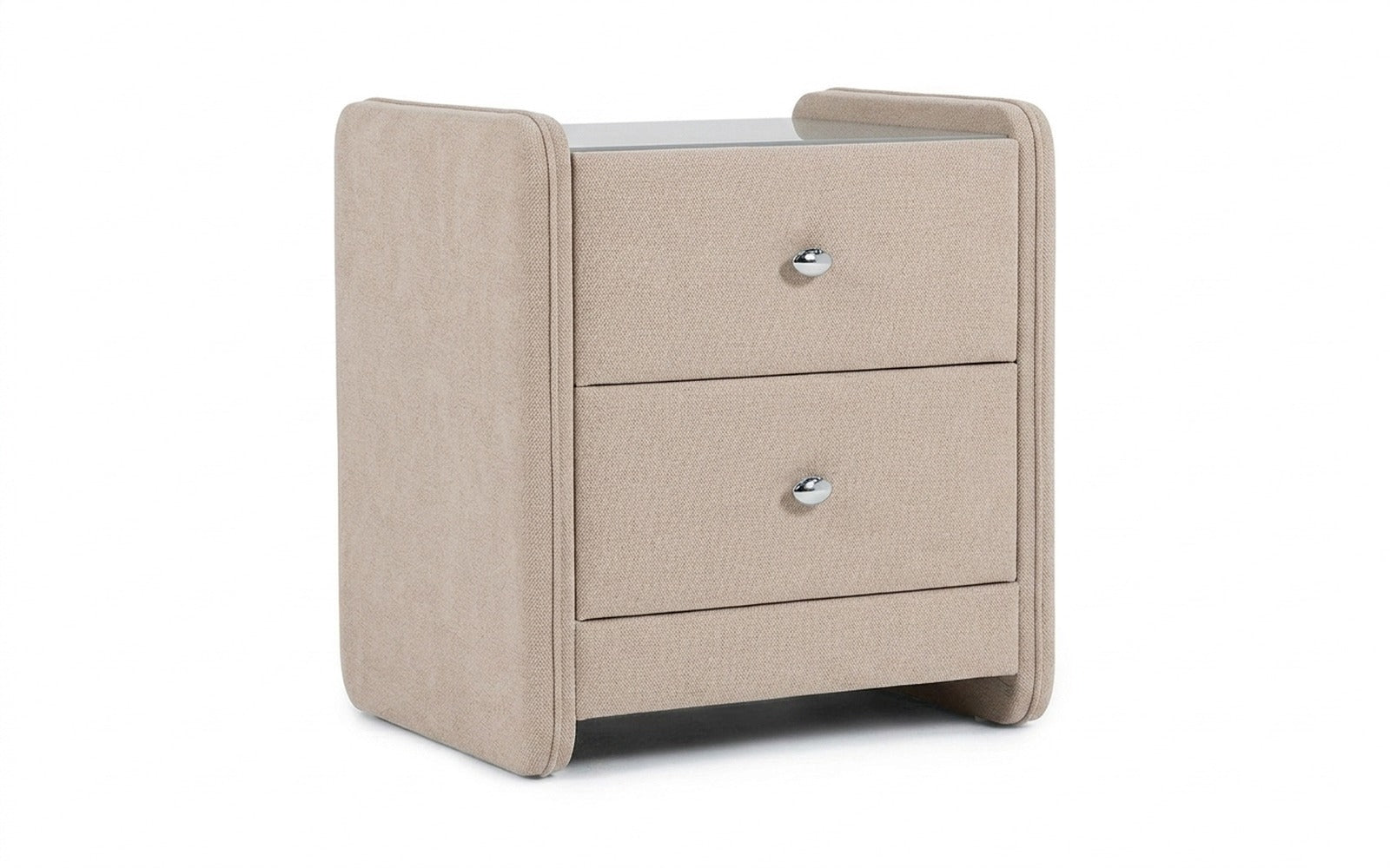 Classic 2 nightstand in Royal I Sandy fabric, product photo on white background
