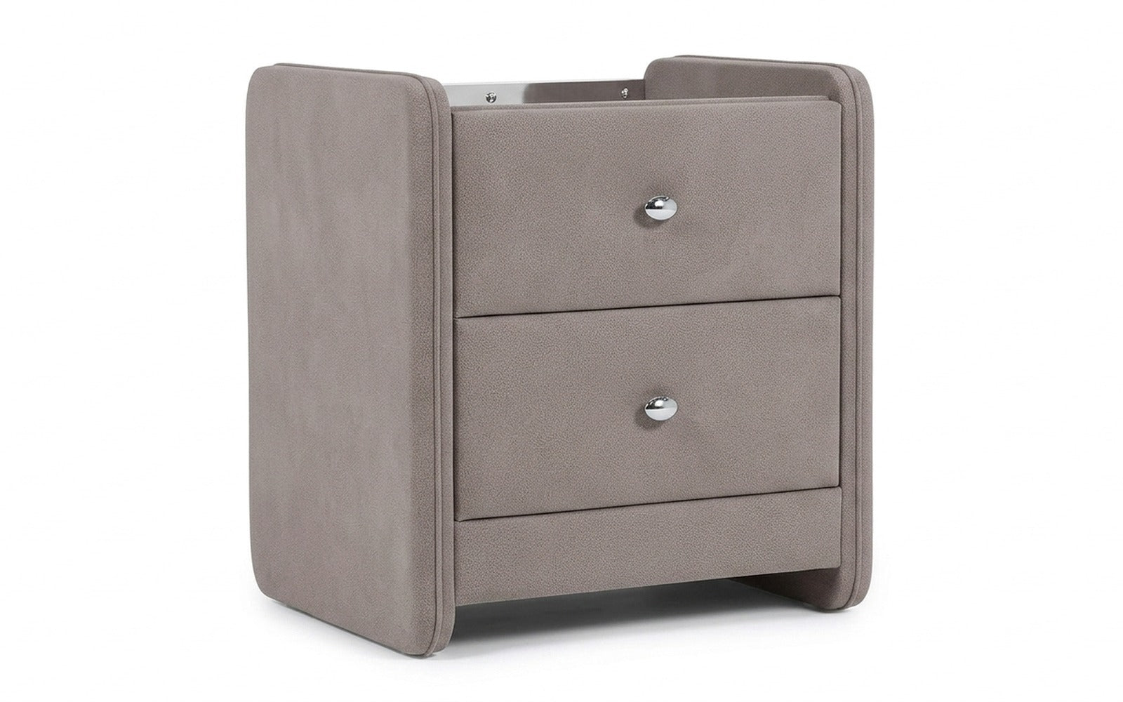 Classic 2 nightstand in Shammy Foggy fabric, product photo on white background