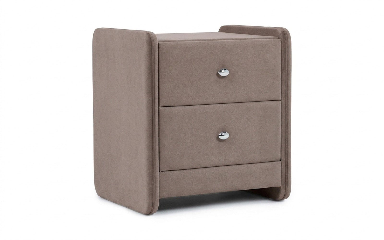 Classic 2 nightstand in Shammy Matte fabric, product photo on white background