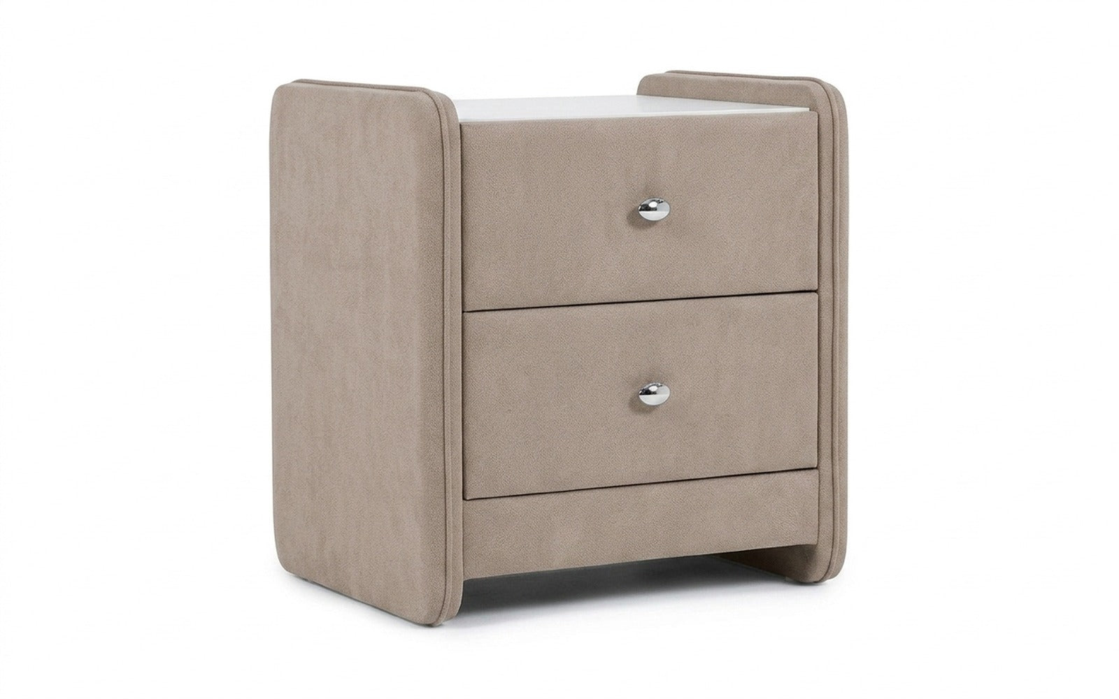 Classic 2 nightstand in Shammy Sunrise fabric, product photo on white background