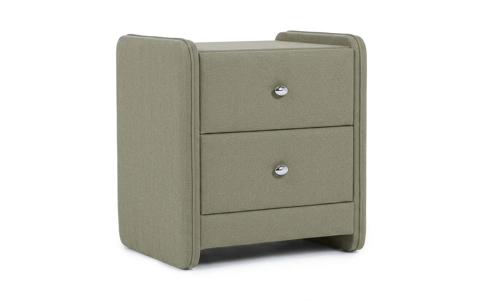 Classic 2 nightstand in Sky Velvet 251 fabric, product photo on white background