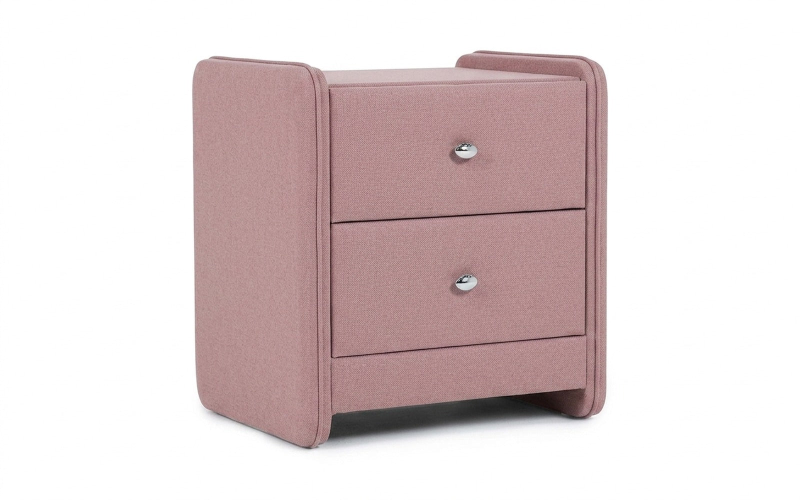 Classic 2 nightstand in Sky Velvet 252 fabric, product photo on white background