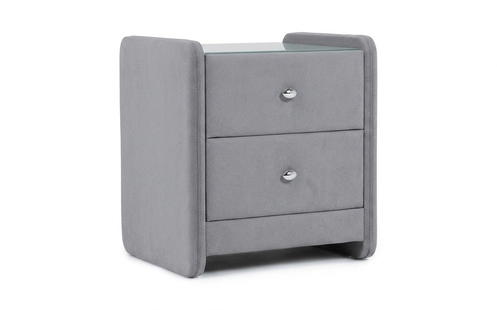 Classic 2 nightstand in Velutto 52 fabric, product photo on white background