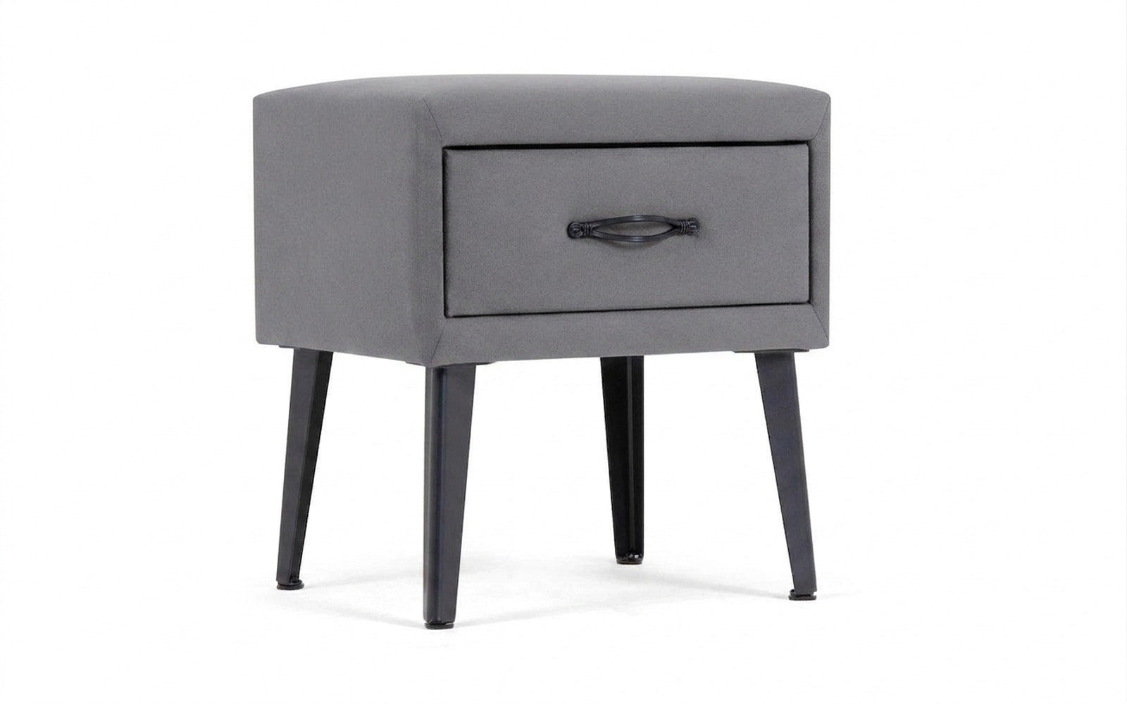 Fresca nightstand in Casanova Ice fabric, product photo on white background