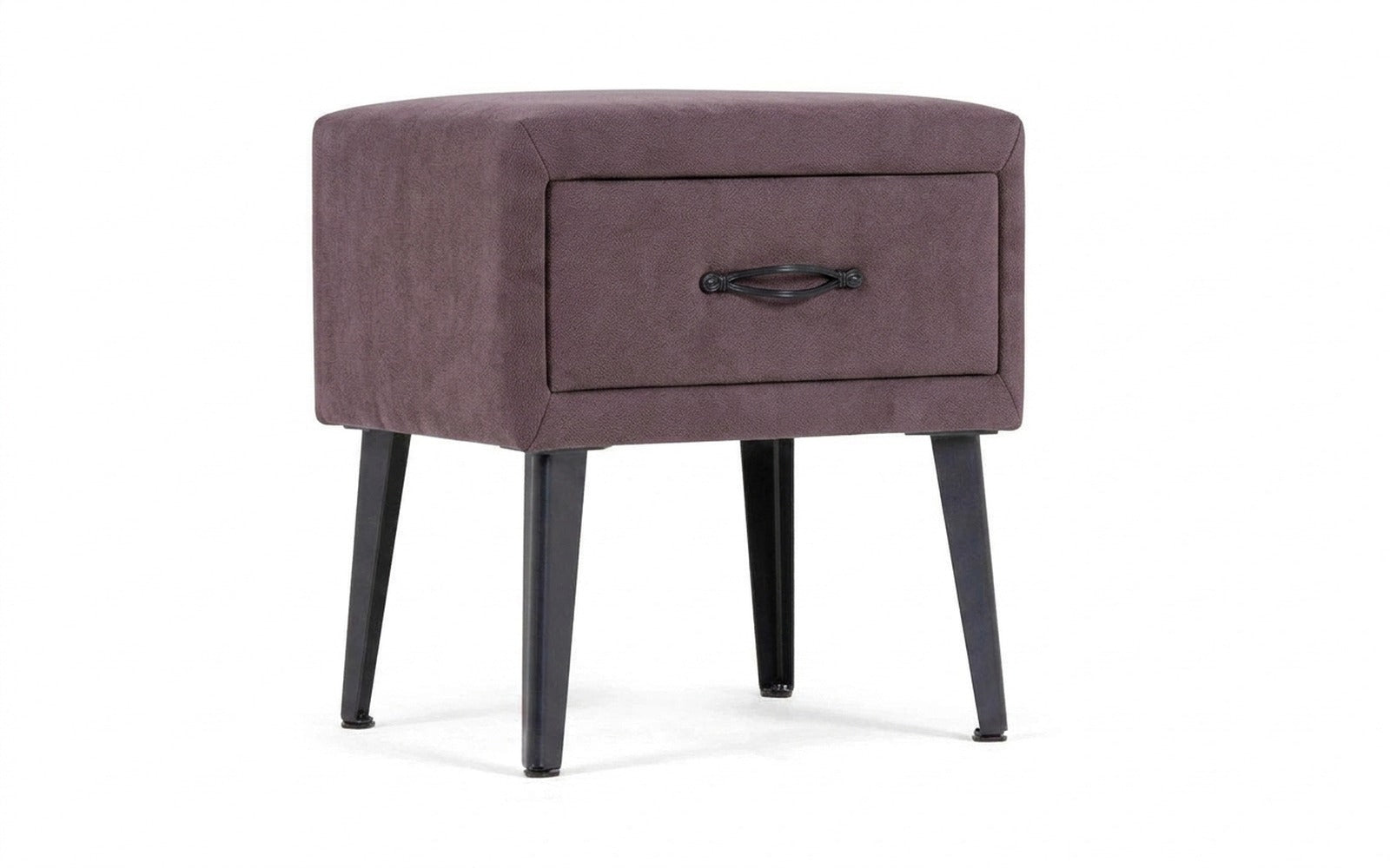 Fresca nightstand in Casanova Lilac fabric, product photo on white background