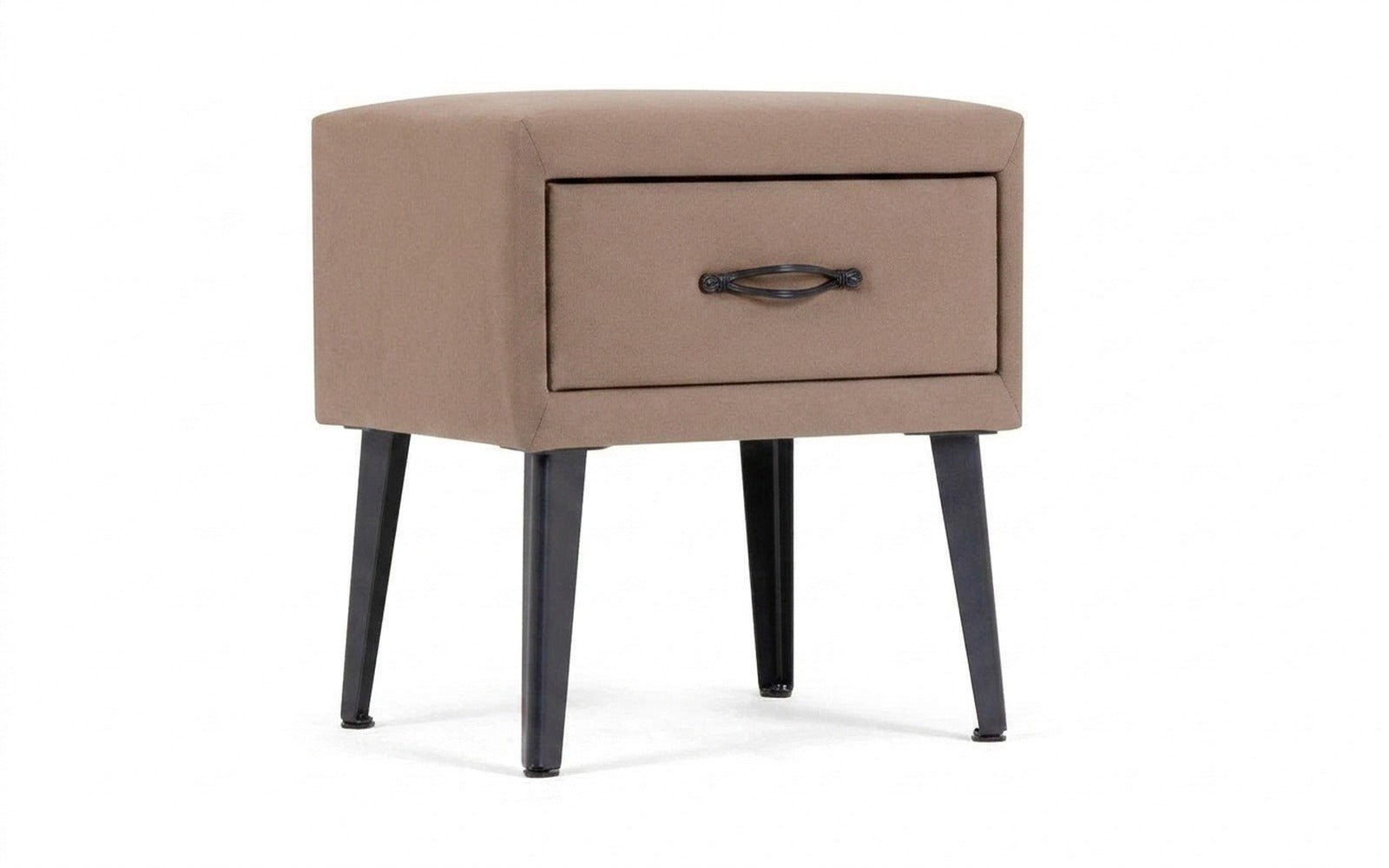 Fresca nightstand in Casanova Stone fabric, product photo on white background
