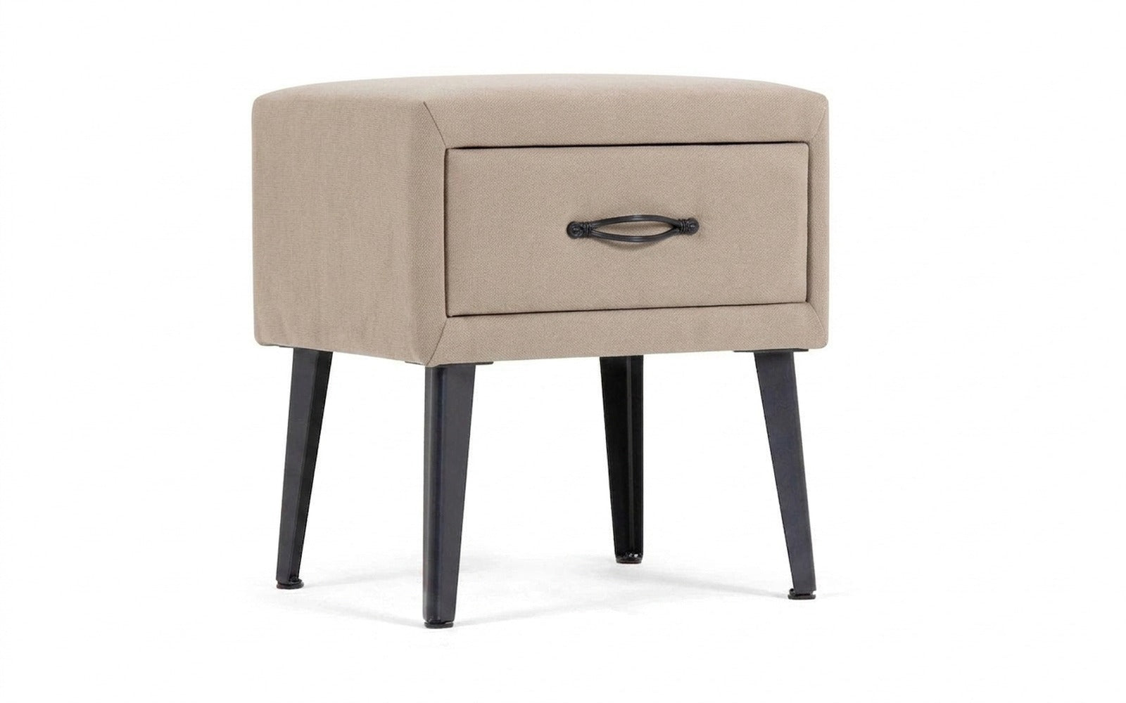 Fresca nightstand in Dumont 02 fabric, product photo on white background