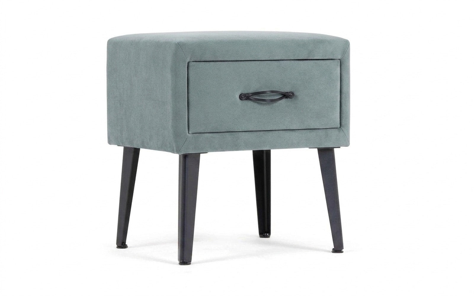 Fresca nightstand in Royal I Capri fabric, product photo on white background