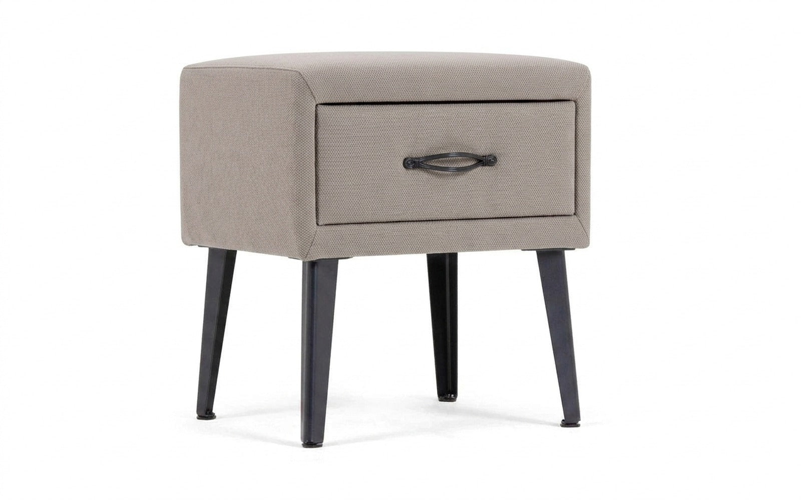 Fresca nightstand in Royal I Sandy fabric, product photo on white background