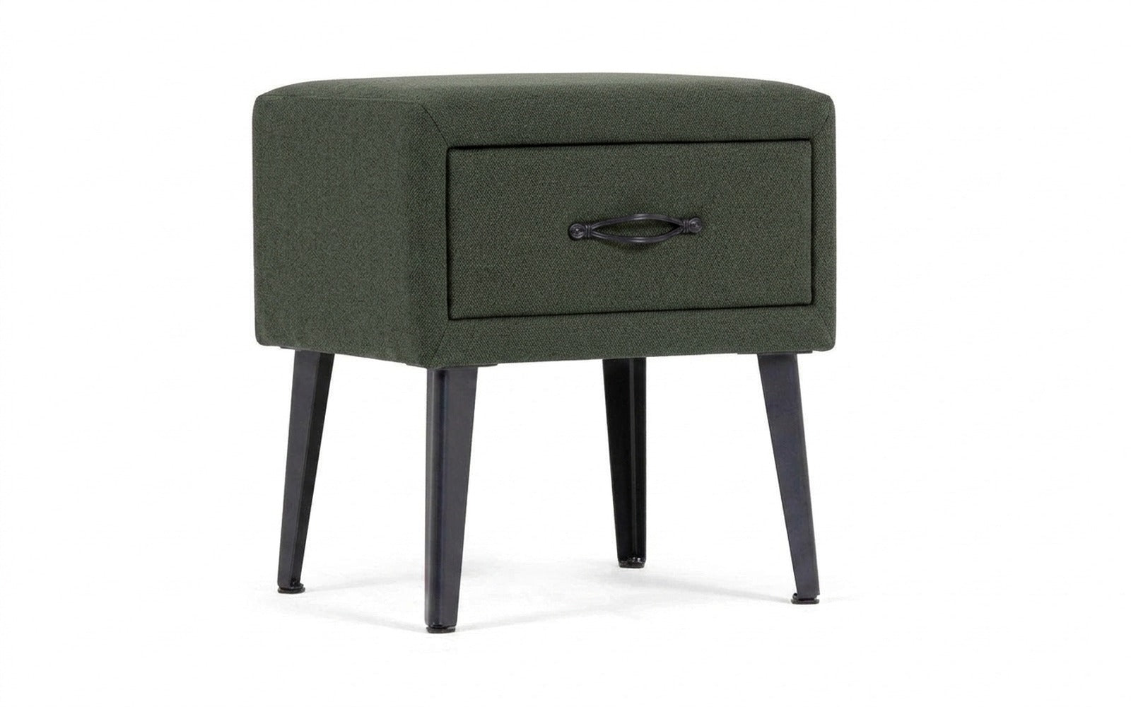 Fresca nightstand in Royal I Sherwood fabric, product photo on white background