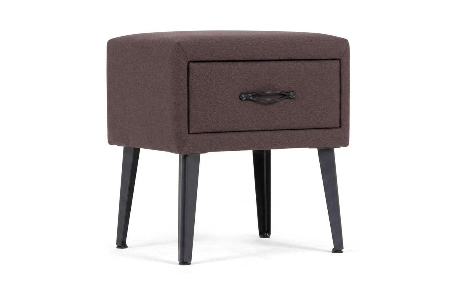 Fresca nightstand in Sky Velvet 253 fabric, product photo on white background