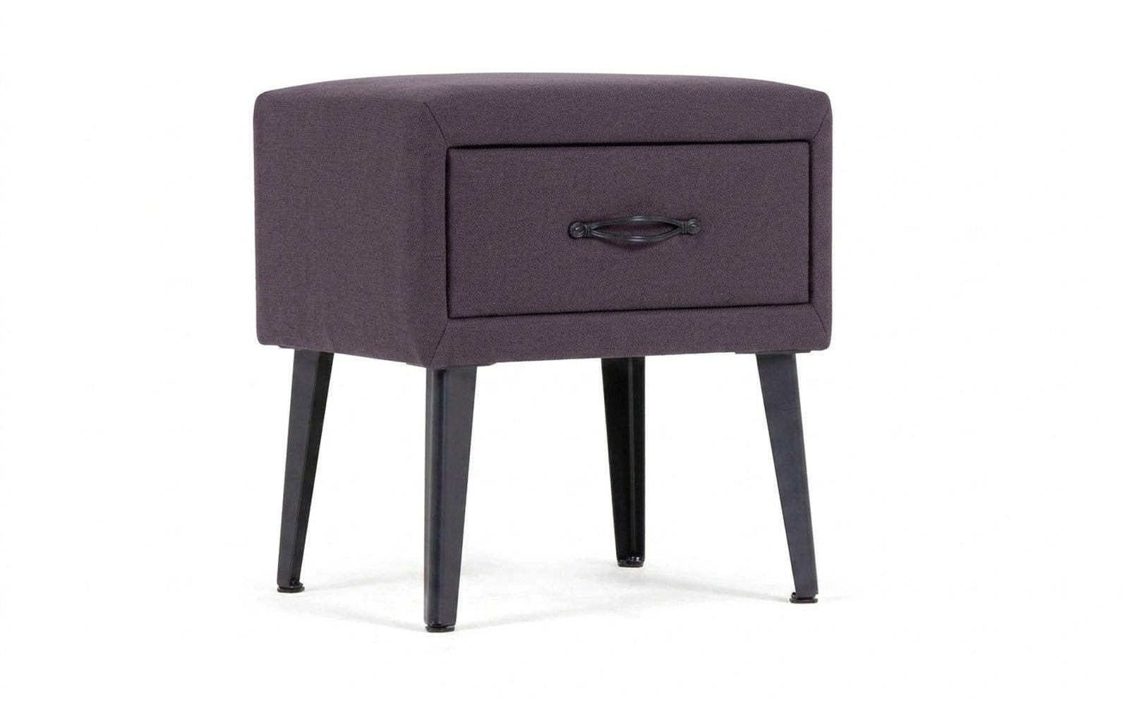 Fresca nightstand in Velutto 19 fabric, product photo on white background