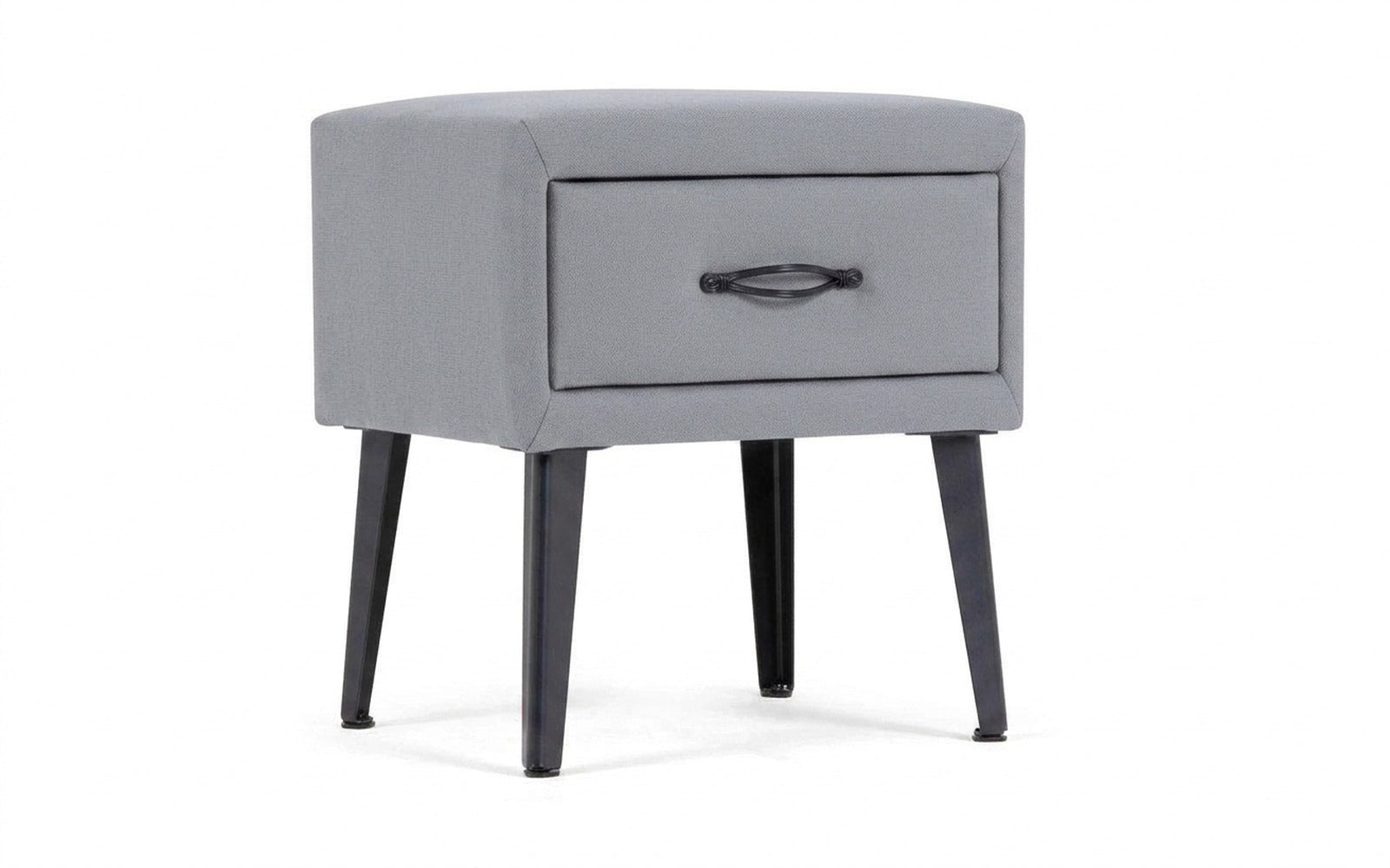 Fresca nightstand in Velutto 52 fabric, product photo on white background
