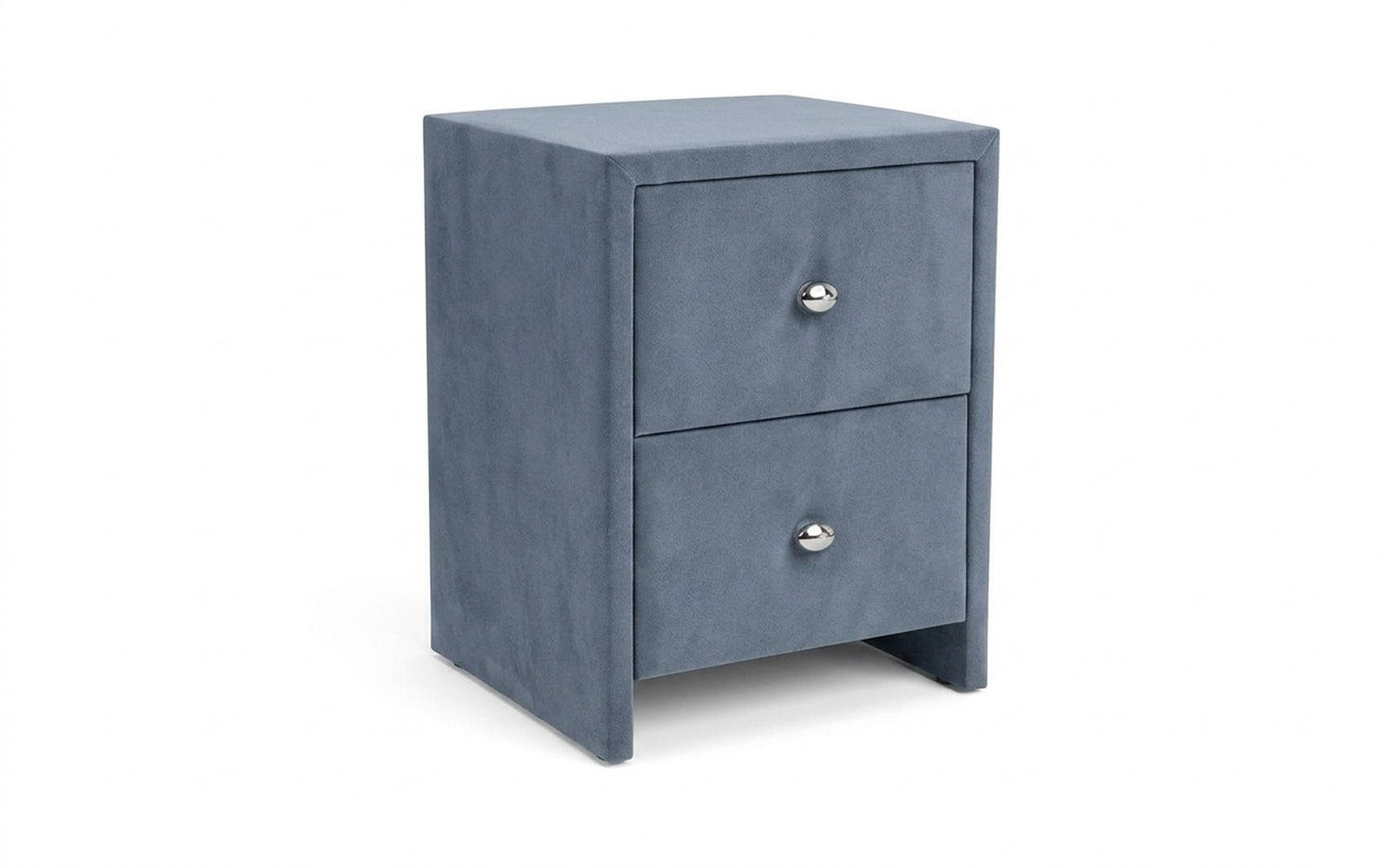 Hanna nightstand in Casanova Ice fabric, product photo on white background