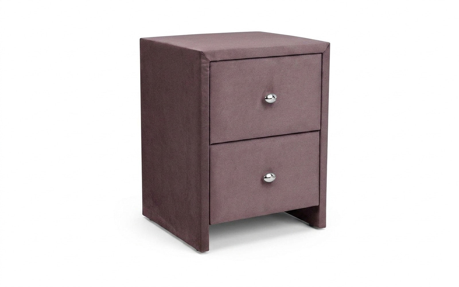 Hanna nightstand in Casanova Lilac fabric, product photo on white background