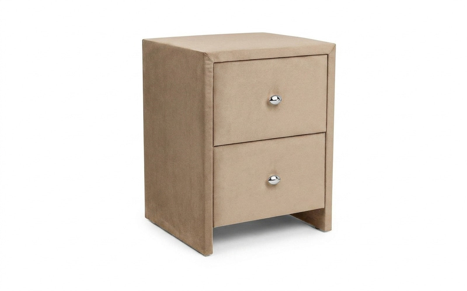 Hanna nightstand in Casanova Milk fabric, product photo on white background