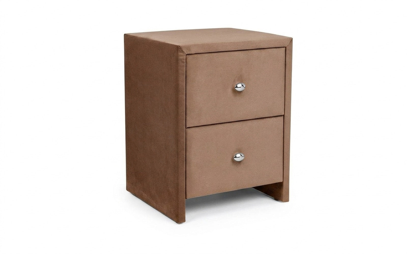 Hanna nightstand in Casanova Stone fabric, product photo on white background
