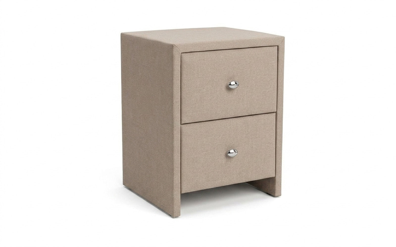 Hanna nightstand in Dumont 02 fabric, product photo on white background