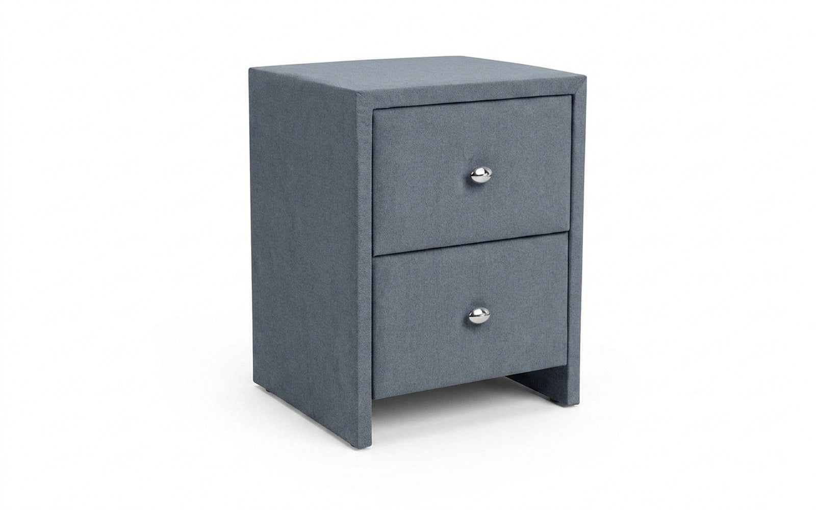 Hanna nightstand in Prime Blue fabric, product photo on white background
