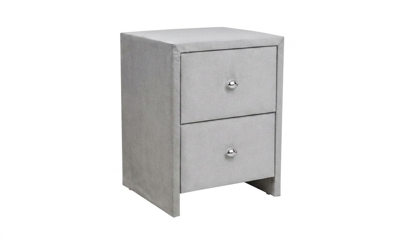 Hanna nightstand in Prime Grey fabric, product photo on white background