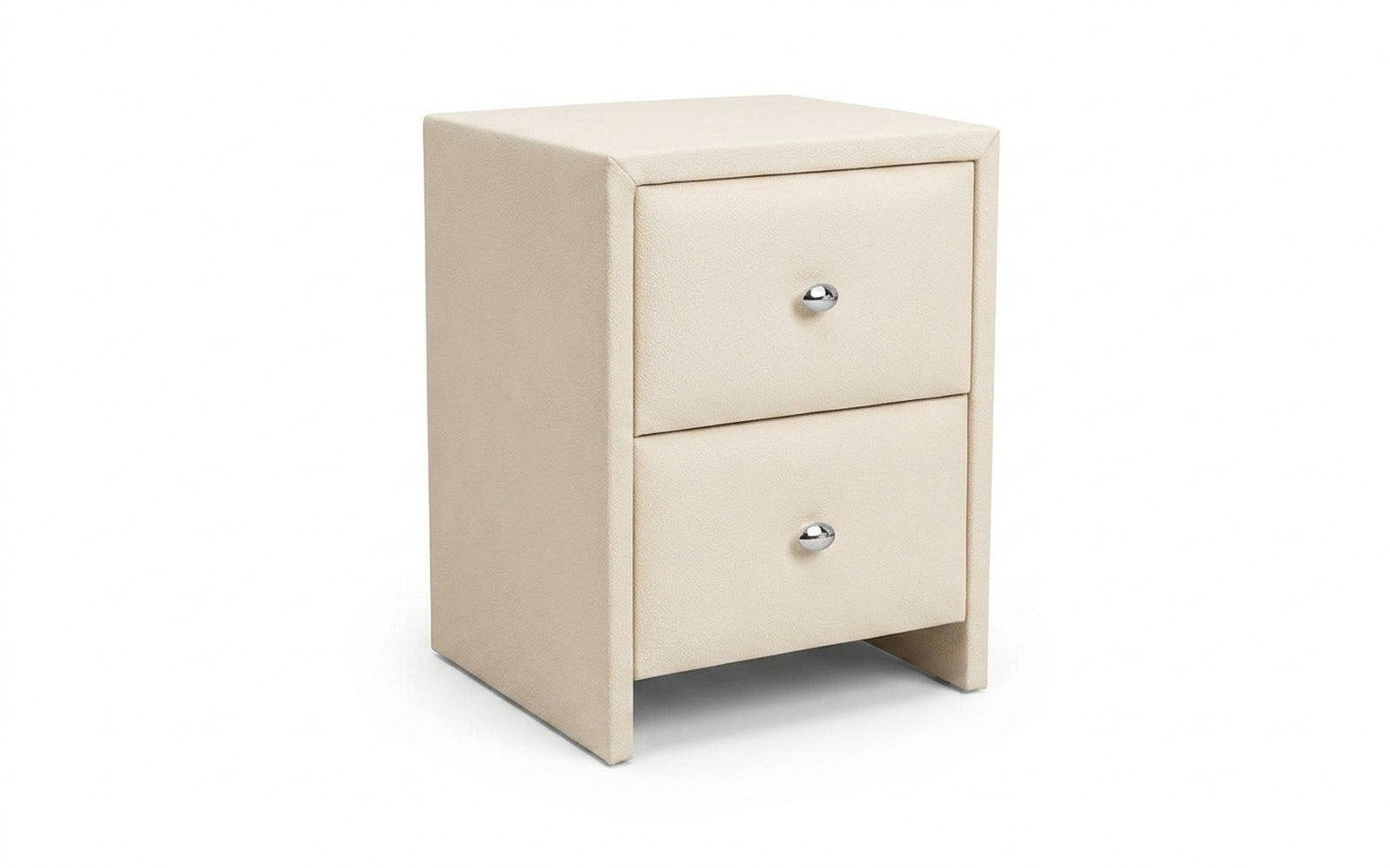 Hanna nightstand in Prime White fabric, product photo on white background