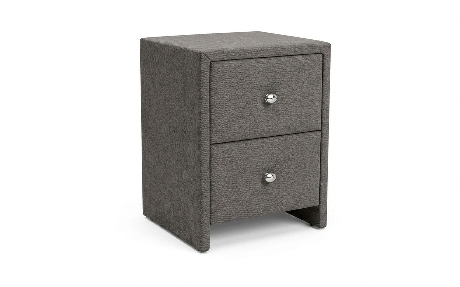 Hanna nightstand in Royal I Mist fabric, product photo on white background