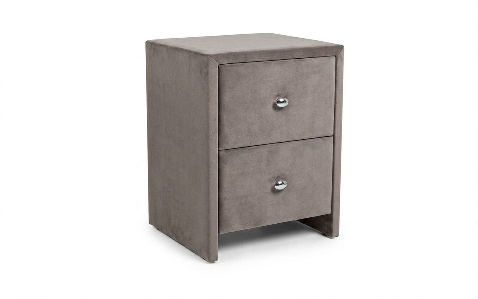 Hanna nightstand in Royal I Shiitake fabric, product photo on white background
