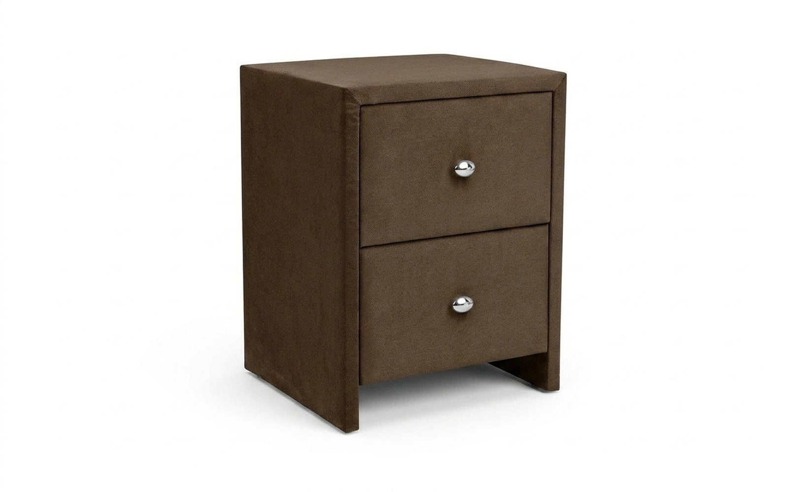 Hanna nightstand in Sky Velvet 12 fabric, product photo on white background