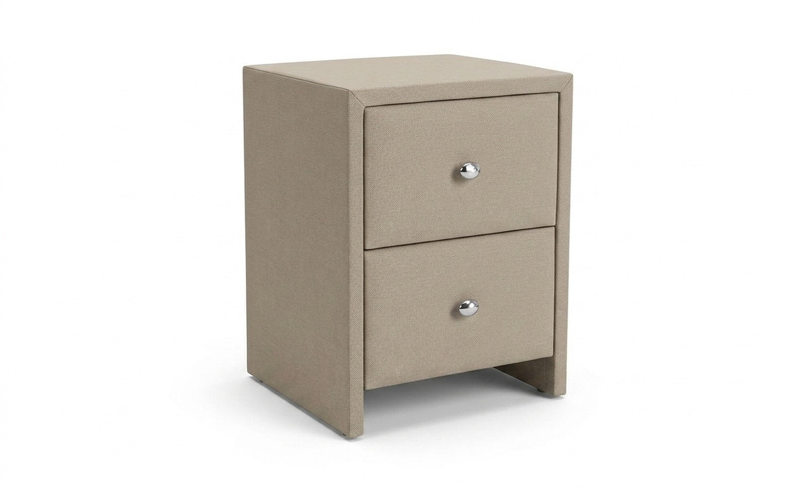 Hanna nightstand in Sky Velvet 21 fabric, product photo on white background