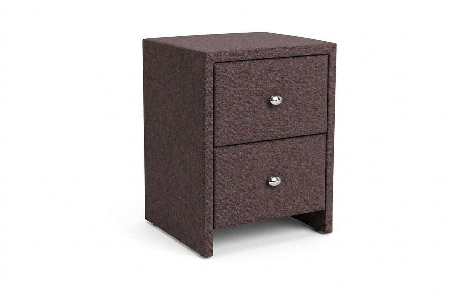 Hanna nightstand in Sky Velvet 253 fabric, product photo on white background