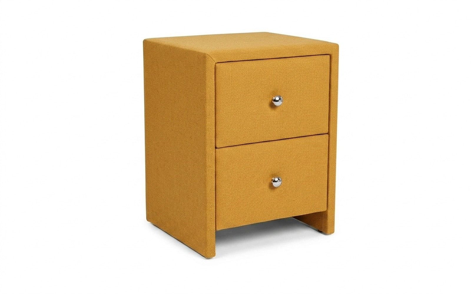 Hanna nightstand in Sky Velvet 30 fabric, product photo on white background