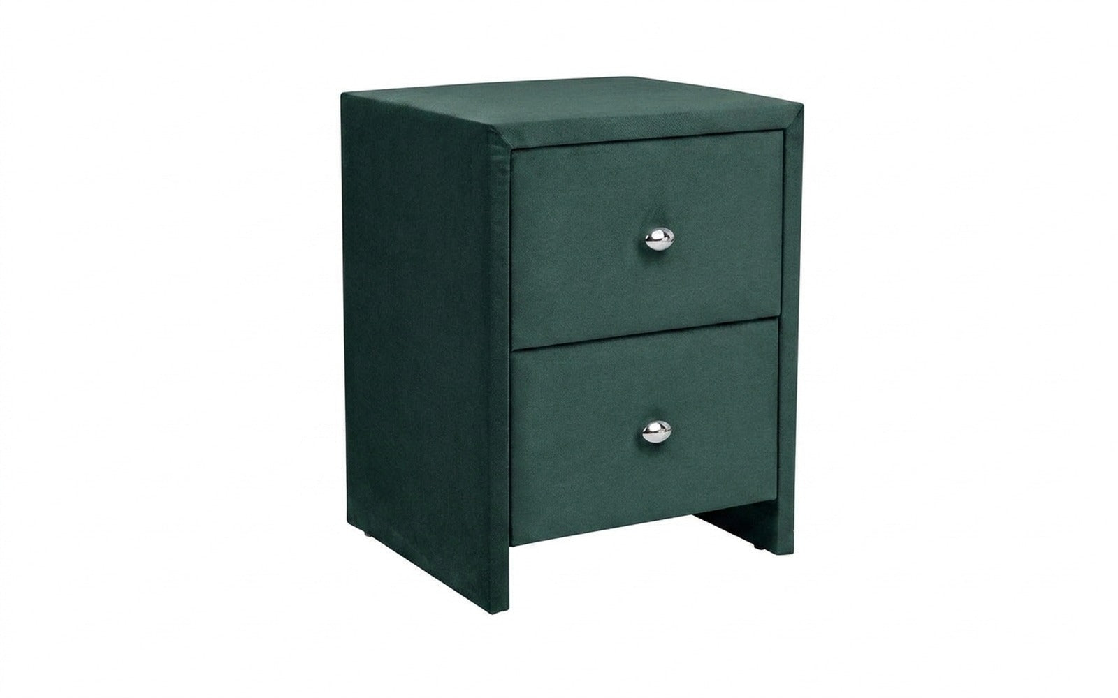 Hanna nightstand in Sky Velvet 42 fabric, product photo on white background