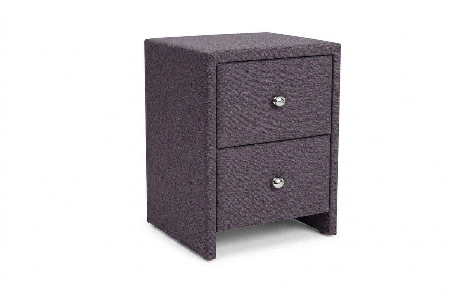 Hanna nightstand in Velutto 19 fabric, product photo on white background