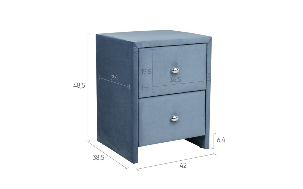 Hanna nightstand, product photo on white background, view 4