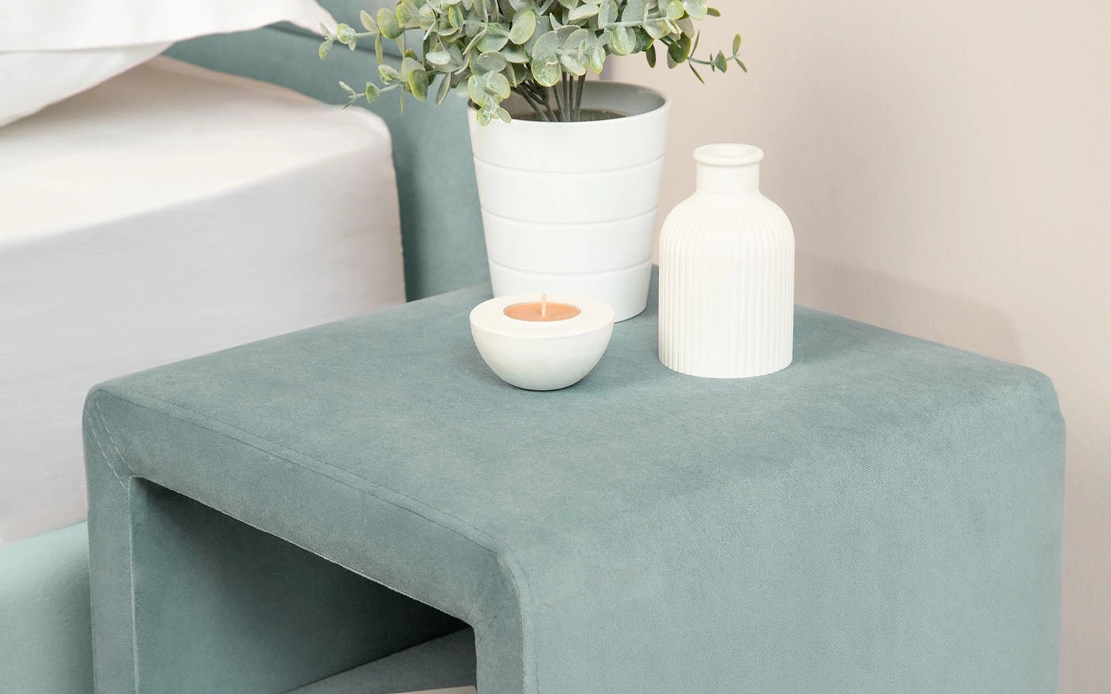 Leda nightstand in a bedroom interior, view 1
