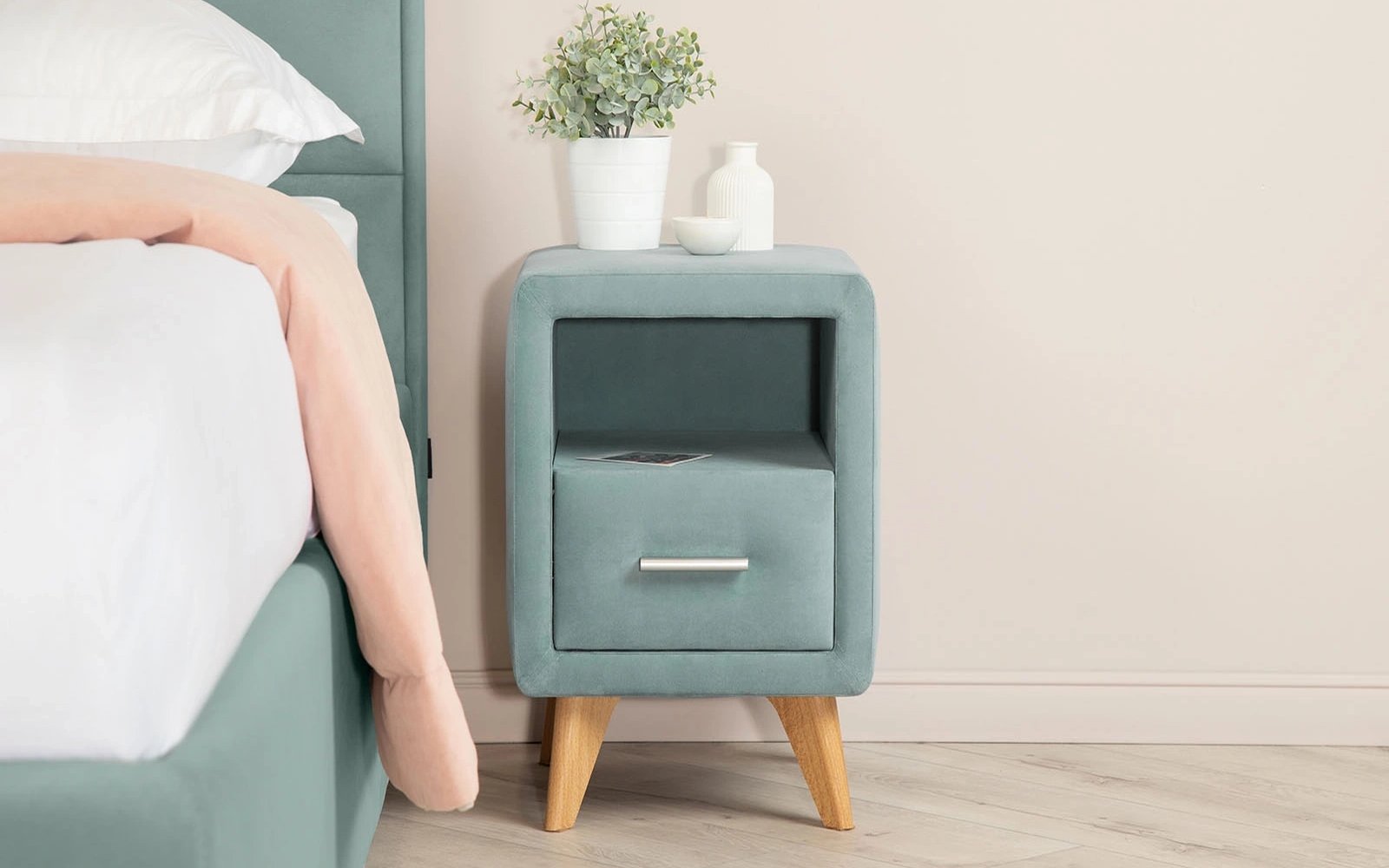 Leda nightstand in a bedroom interior, view 3