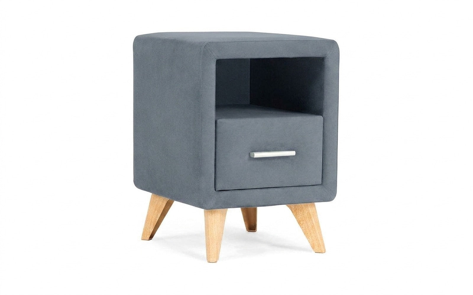 Leda nightstand in Balance 996 fabric, product photo on white background