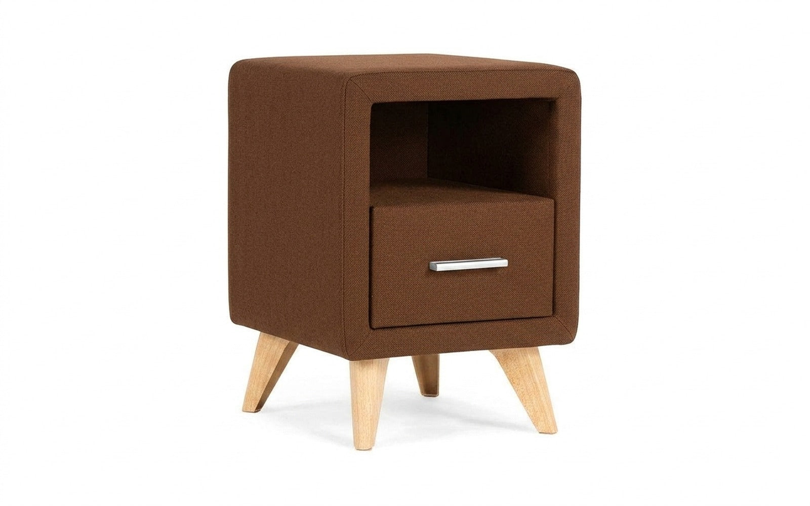 Leda nightstand in Casanova Desert fabric, product photo on white background