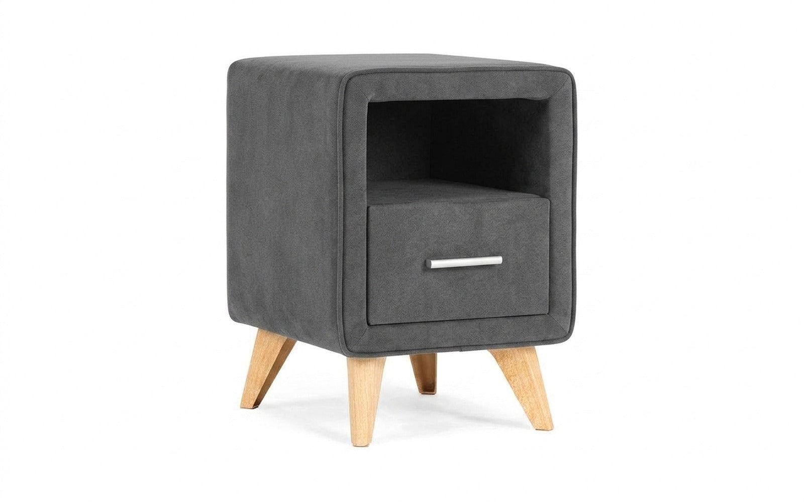 Leda nightstand in Dumont 26 fabric, product photo on white background