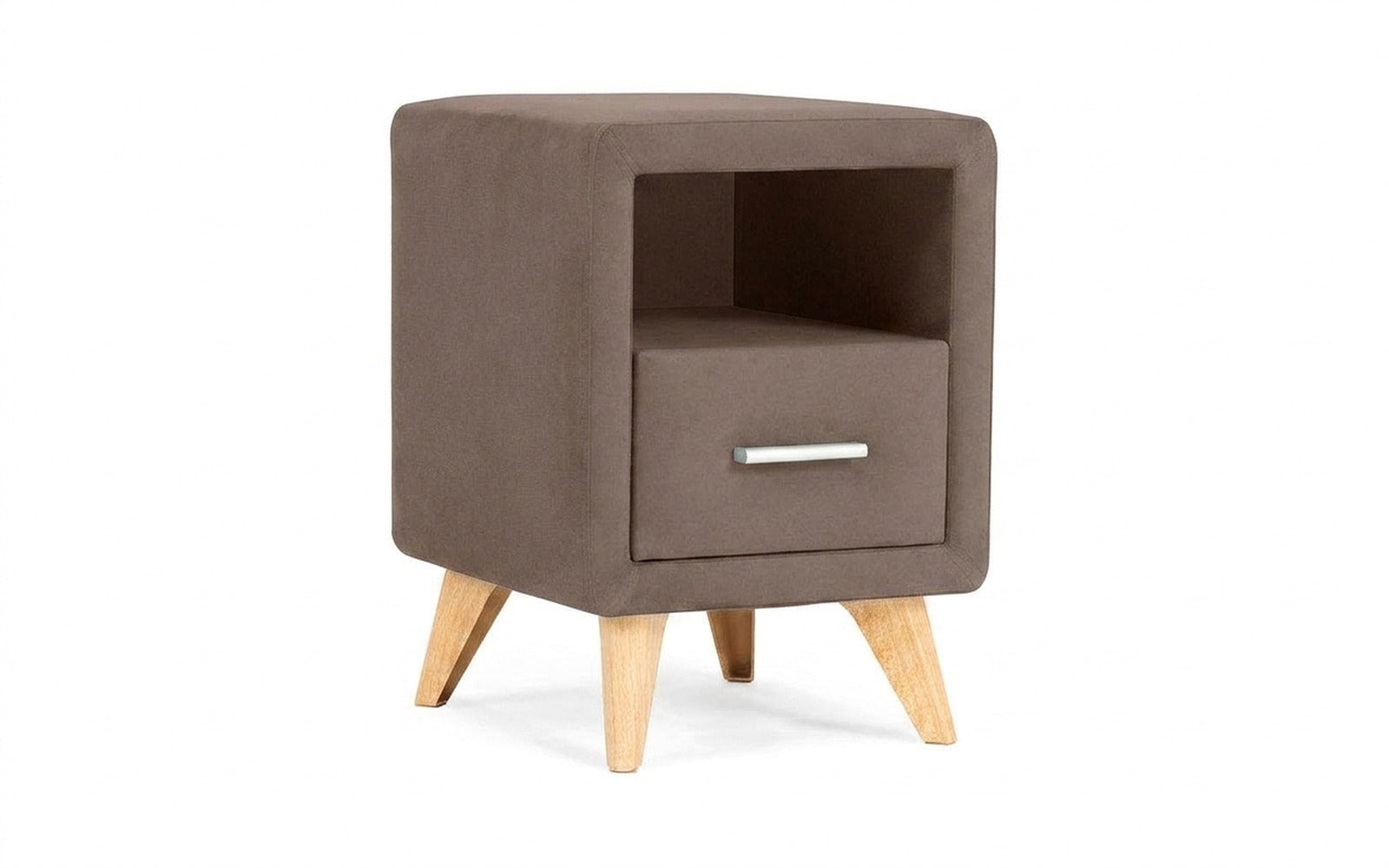 Leda nightstand in Dumont 31 fabric, product photo on white background