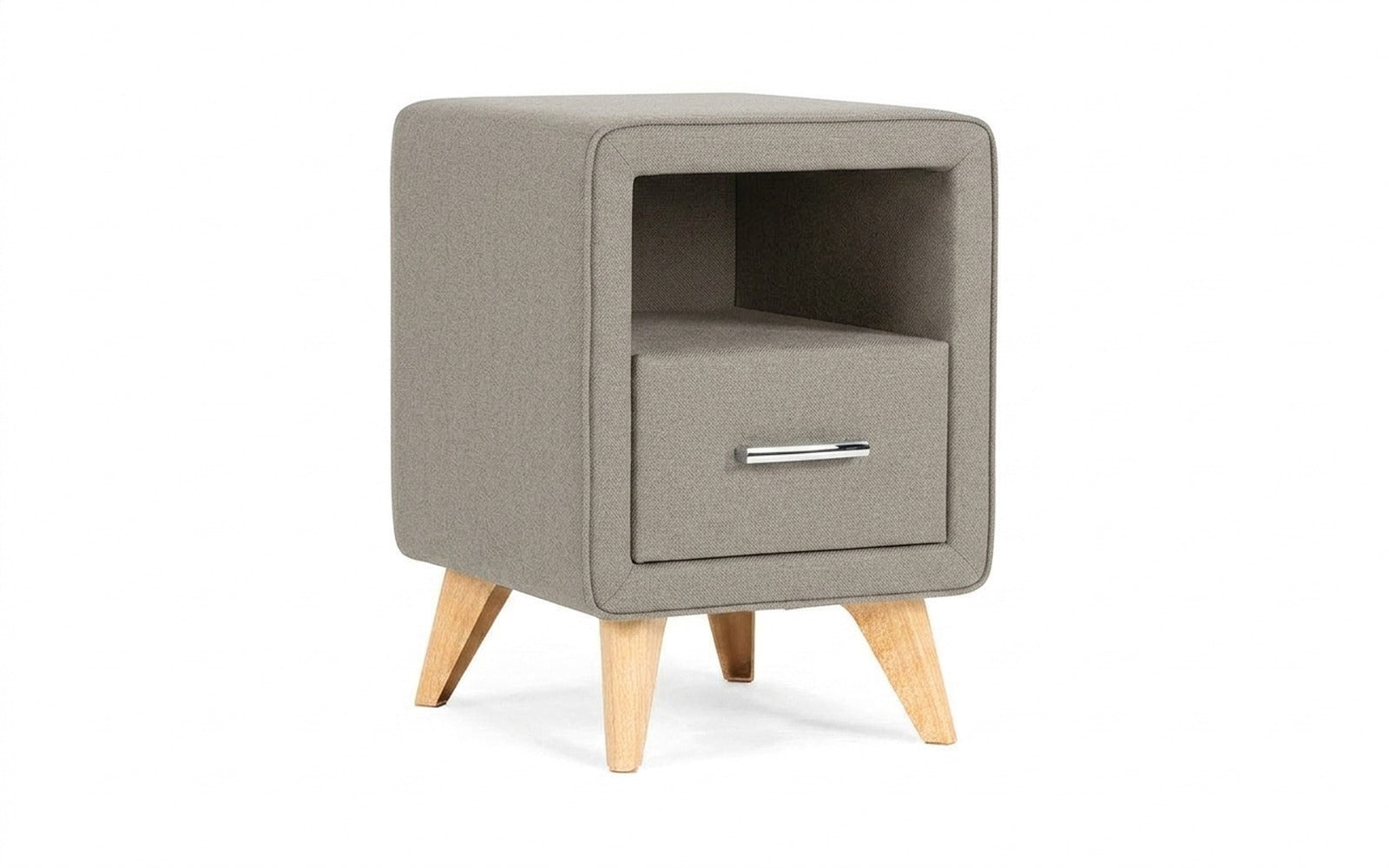 Leda nightstand in Forte 03 fabric, product photo on white background