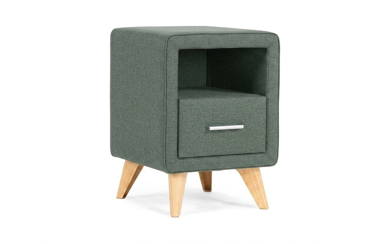 Leda nightstand in Forte 07 fabric, product photo on white background